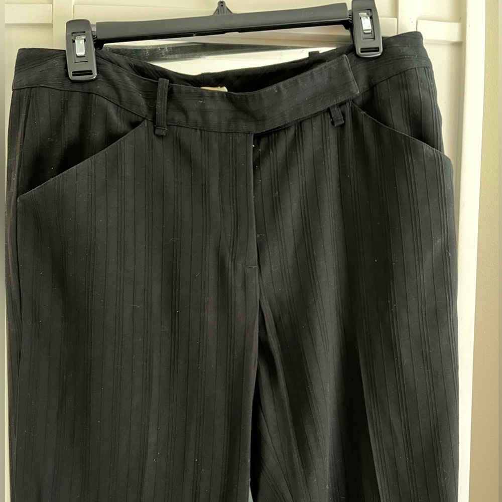 Black textured pants